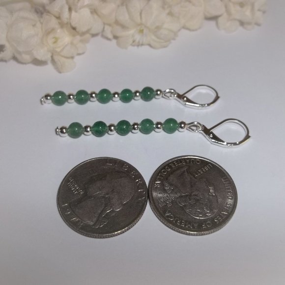 Earring, Green Earrings, Faux Jade Earring, Earring, Earring, Earring Set A783 - Picture 5 of 8
